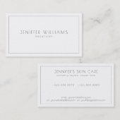 Minimalistisch wit en grijs eenvoudig lijst visitekaartje (Voorkant / Achterkant)