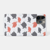 Minimalistisch wit en grijs zeeschildpadpatroon Case-Mate iPhone case (Achterkant (horizontaal))