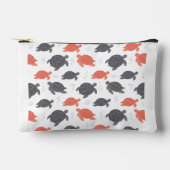 Minimalistisch wit en grijs zeeschildpadpatroon etui (Voorkant)