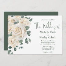 Minimalistisch wit en groen Roos Landscape Bruilof