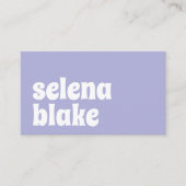 Minimalistisch wit en paarse | Moderne QR-code Visitekaartje (Voorkant)