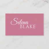 Minimalistisch wit en roze | Moderne QR-code Visitekaartje (Voorkant)