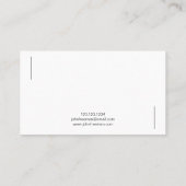 Minimalistisch wit- en zwart-signaalsignaal visitekaartje (Achterkant)