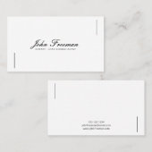 Minimalistisch wit- en zwart-signaalsignaal visitekaartje (Voorkant / Achterkant)