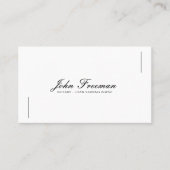 Minimalistisch wit- en zwart-signaalsignaal visitekaartje (Voorkant)