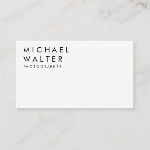 Minimalistisch wit en zwart visitekaartje