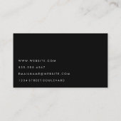 Minimalistisch wit en zwart visitekaartje (Achterkant)