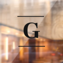 Minimalistisch wit enkelvoudig monogram