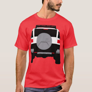 Minimalistisch wit FJ Cruiser T-shirt
