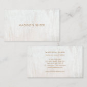 Minimalistisch wit gewassen hout Visitekaartje (Voorkant / Achterkant)