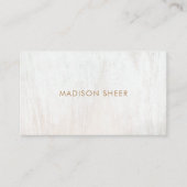 Minimalistisch wit gewassen hout Visitekaartje (Voorkant)