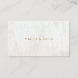 Minimalistisch wit gewassen hout Visitekaartje