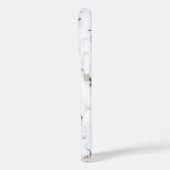 Minimalistisch wit glitter marmeren Initiaal monog Case-Mate iPhone Case (Achterkant / Links)