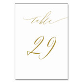 Minimalistisch wit goud Elegant Script 29 Bruiloft Kaart (Achterkant)