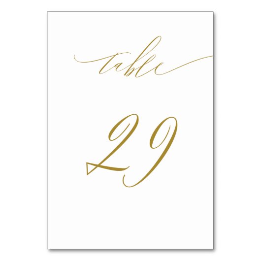 Minimalistisch wit goud Elegant Script 29 Bruiloft Kaart (Voorkant)
