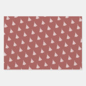 Minimalistisch wit goud groen kerstboom patroon inpakpapier vel (Voorkant 2)