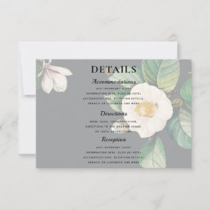 Minimalistisch wit Japans Camellia - Gegevens RSVP Kaartje