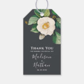 Minimalistisch wit Japans Camellia Wedding Cadeaulabel (Voorkant)