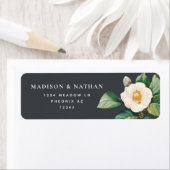 Minimalistisch wit Japans Camellia Wedding Label (Insitu)