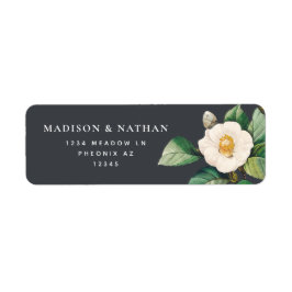 Minimalistisch wit Japans Camellia Wedding Label