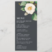 Minimalistisch wit Japans Camellia Wedding Menu (Voorkant)