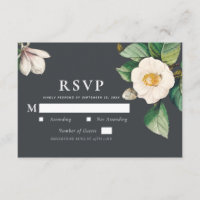 Minimalistisch wit Japans Camellia Wedding RSVP