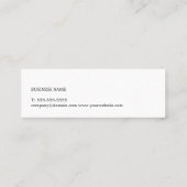 Minimalistisch wit lichtgrijs monogram consultant mini visitekaartje (Achterkant)