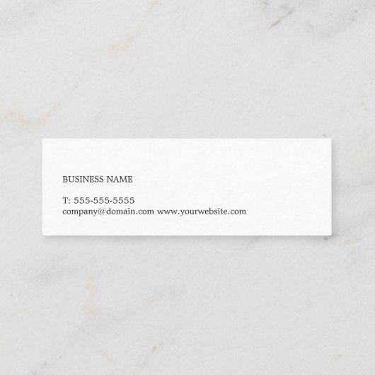 Minimalistisch wit lichtgrijs monogram consultant mini visitekaartje (Achterkant)