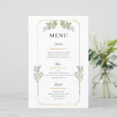 Minimalistisch wit Lijst gouden menu (Staand voorkant)