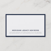 Minimalistisch wit marineblauw Lijst Visitekaartje (Voorkant)