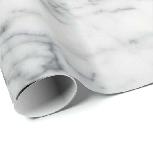 Minimalistisch wit marmer cadeaupapier (Rol Hoek)