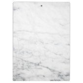 Minimalistisch wit marmer Gold monogram Klembord (Achterkant)