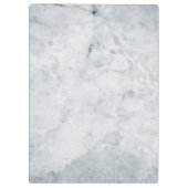 Minimalistisch wit marmer Gold monogram Klembord (Achterkant)