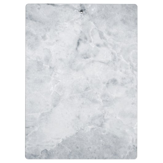 Minimalistisch wit marmer Gold monogram Klembord (Achterkant)