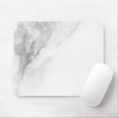 Minimalistisch wit marmer muismat (Met muis)