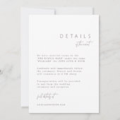 Minimalistisch wit modern alles in één bruiloft kaart (Achterkant)