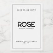 Minimalistisch wit, modern elegant body lotion-eti voedselcontainer etiket (Enkel label)