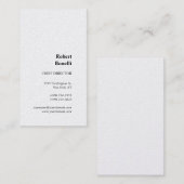 Minimalistisch wit, modern en modern visitekaartje (Voorkant / Achterkant)