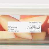 Minimalistisch wit modern kaarsenetiket labels (Aangebracht)