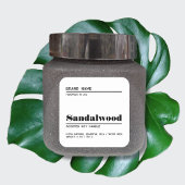 Minimalistisch wit modern kaarsproductlabel vierkante sticker