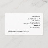 Minimalistisch wit modern lichtgrijs cementbeton visitekaartje (Achterkant)