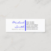 Minimalistisch wit, modern mini visitekaartje (Achterkant)