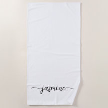 Minimalistisch Wit Monogram Naam Groot Schrift