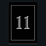 Minimalistisch Wit op Zwart Verticaal | Kaart<br><div class="desc">Een elegant,  ultra minimalistisch design. Grote getallen zijn gemakkelijk te lezen. Coördineert met andere minimalistische,  monochromatische stukken in mijn winkel. Zie collectie.</div>