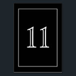 Minimalistisch Wit op Zwart Verticaal | Kaart<br><div class="desc">Een elegant,  ultra minimalistisch design. Grote getallen zijn gemakkelijk te lezen. Coördineert met andere minimalistische,  monochromatische stukken in mijn winkel. Zie collectie.</div>