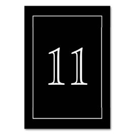 Minimalistisch Wit op Zwart Verticaal | Kaart