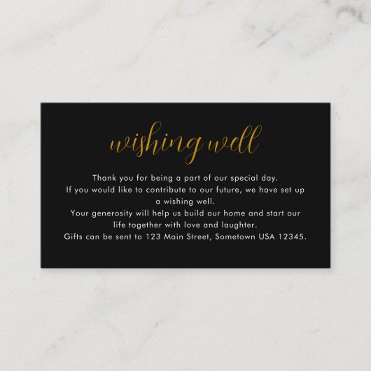 Minimalistisch Wit op zwarte Typografie die goed o Informatiekaartje (Voorkant)