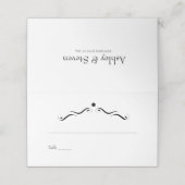 Minimalistisch wit plaatskaartje (Buitenkant ongevouwen)