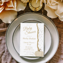 Minimalistisch wit pompoen Herfst Baby shower