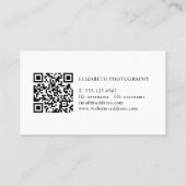Minimalistisch Wit Professioneel 2 Monogram QR Cod Visitekaartje (Achterkant)